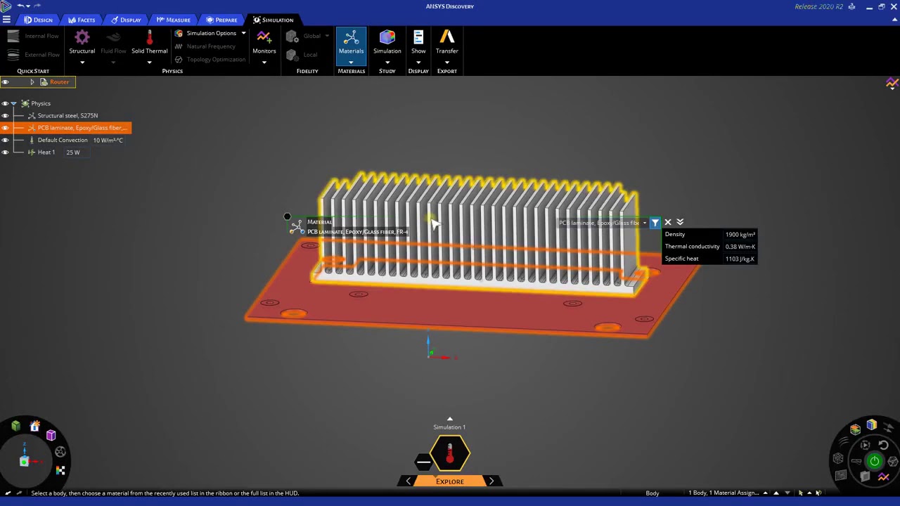 Ansys Discovery: Getting Started with a Thermal Analysis