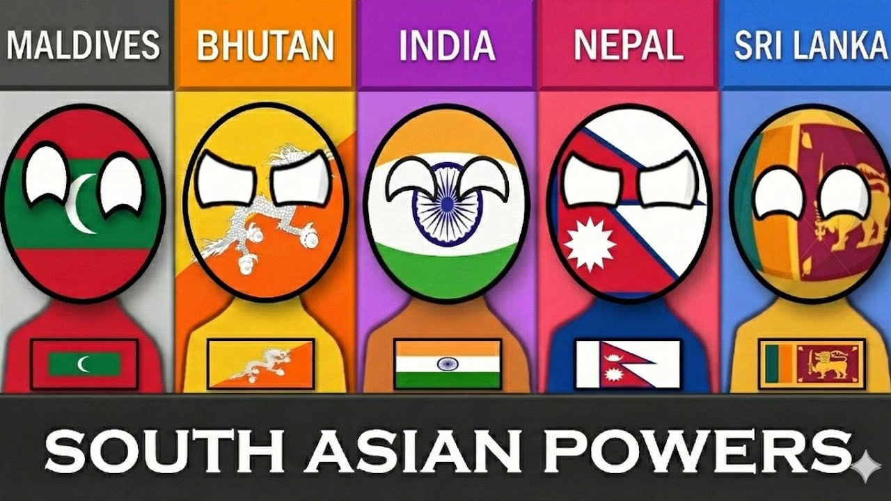 Maldives vs Bhutan vs India vs Nepal vs Sri Lanka- Country Comparison 