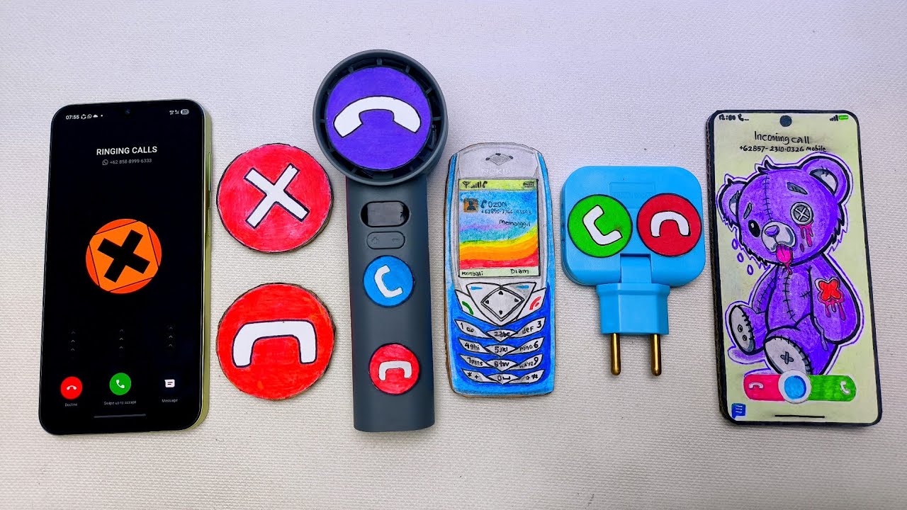 Galaxy a25 vs Only Button vs Fan Phone vs Nokia vs Folding Socket vs Nothing Phone 4 incoming call