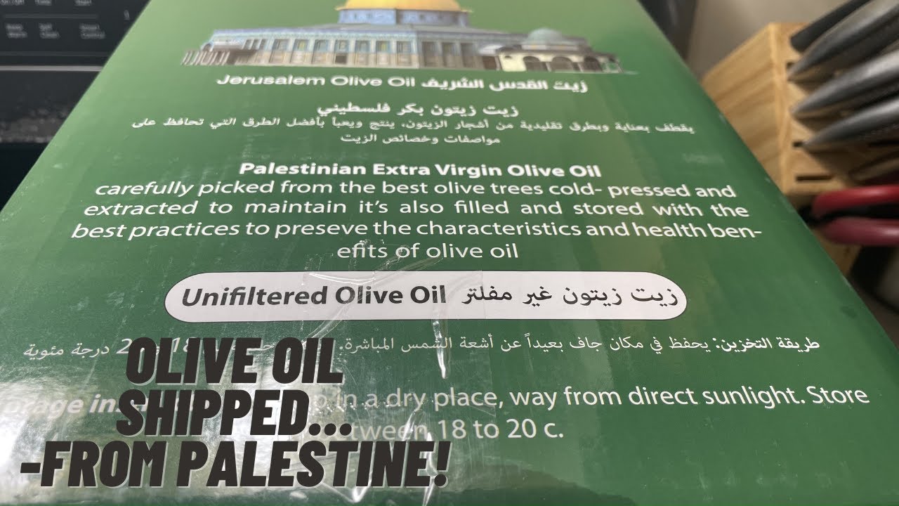 Palestinian Olive Oil Unboxing & Review. Supporting Palestinian Olive Farmers! Halal Food Reviews!