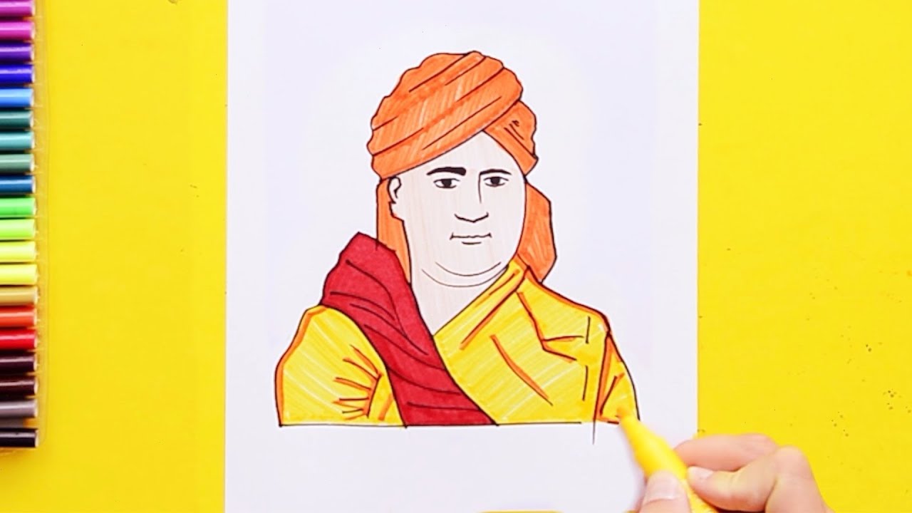 How to draw Maharishi Dayananda Saraswati