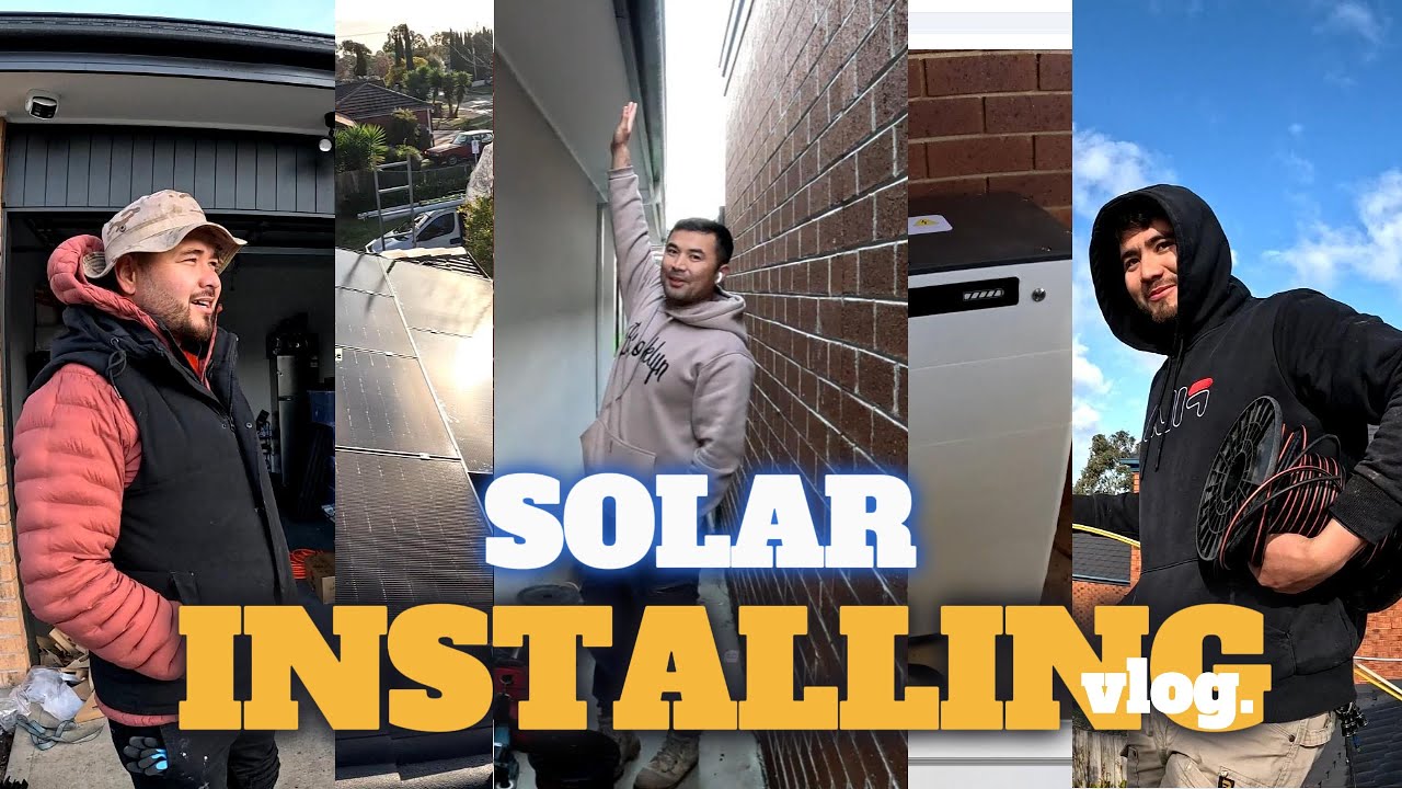 Installing Solar Panels l Full Day Solar Installing Vlog