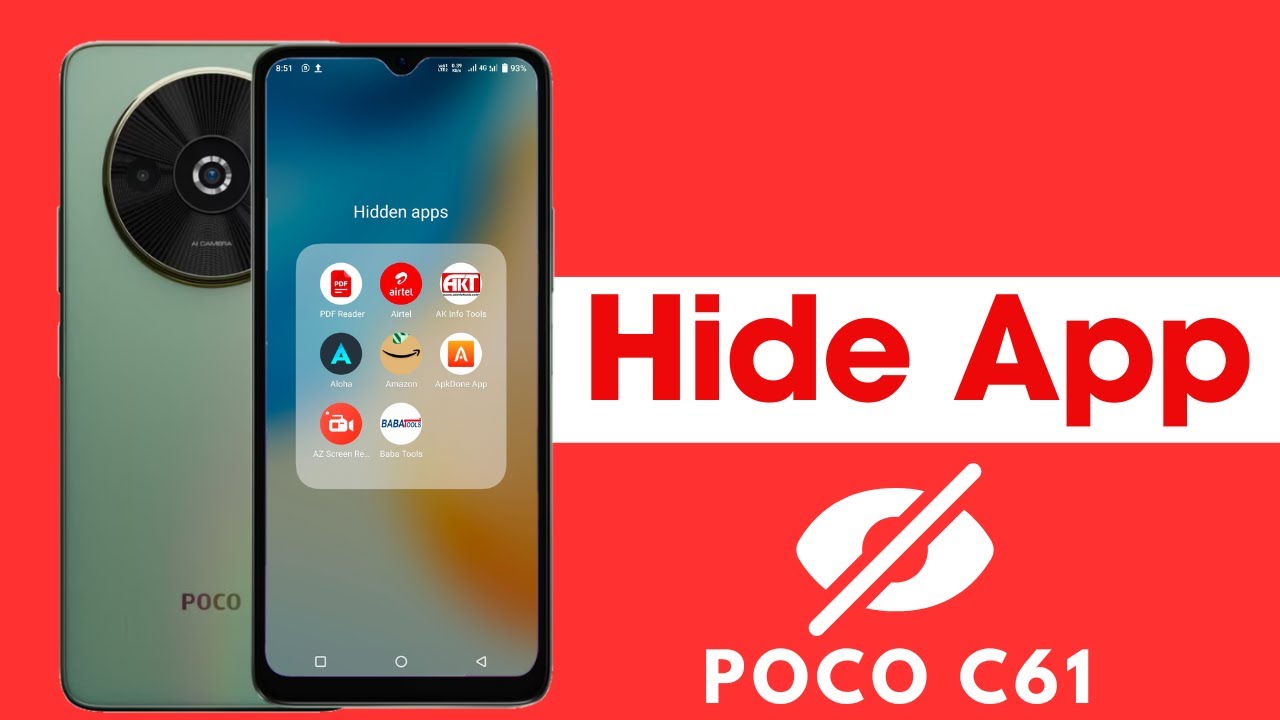 How to hide apps in poco c61 /poco c61 app hide/app hide setting