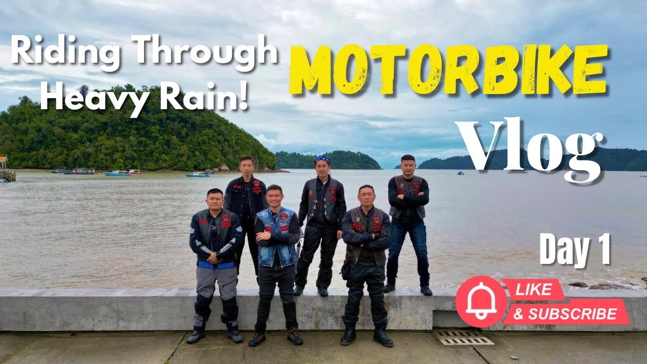 SG to Kuantan by Bike | Heavy Rain Ride, Food Hunt & Helmet Shopping Adventure - Day 1