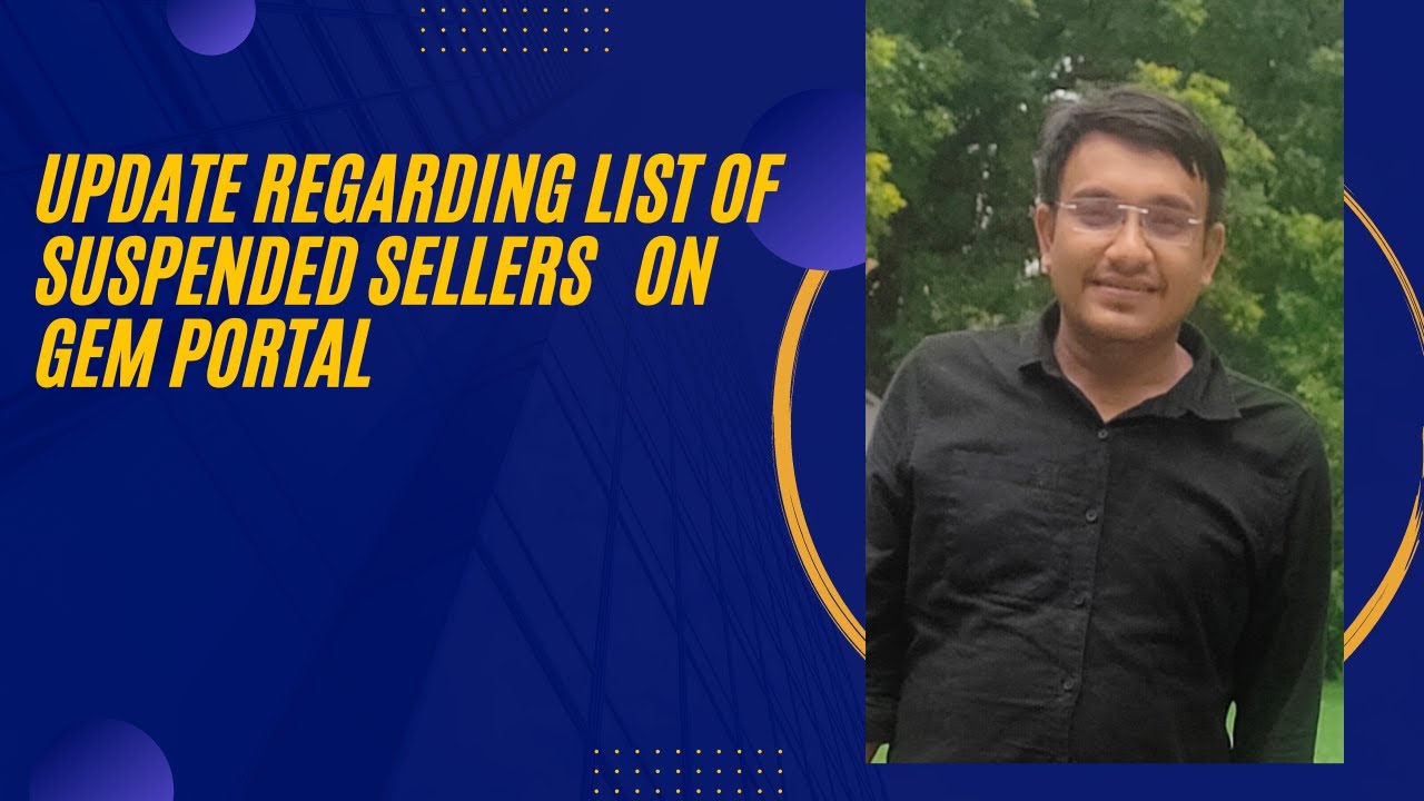 Update regarding list of suspended sellers  on GeM Portal  #gem #contractors #bidding