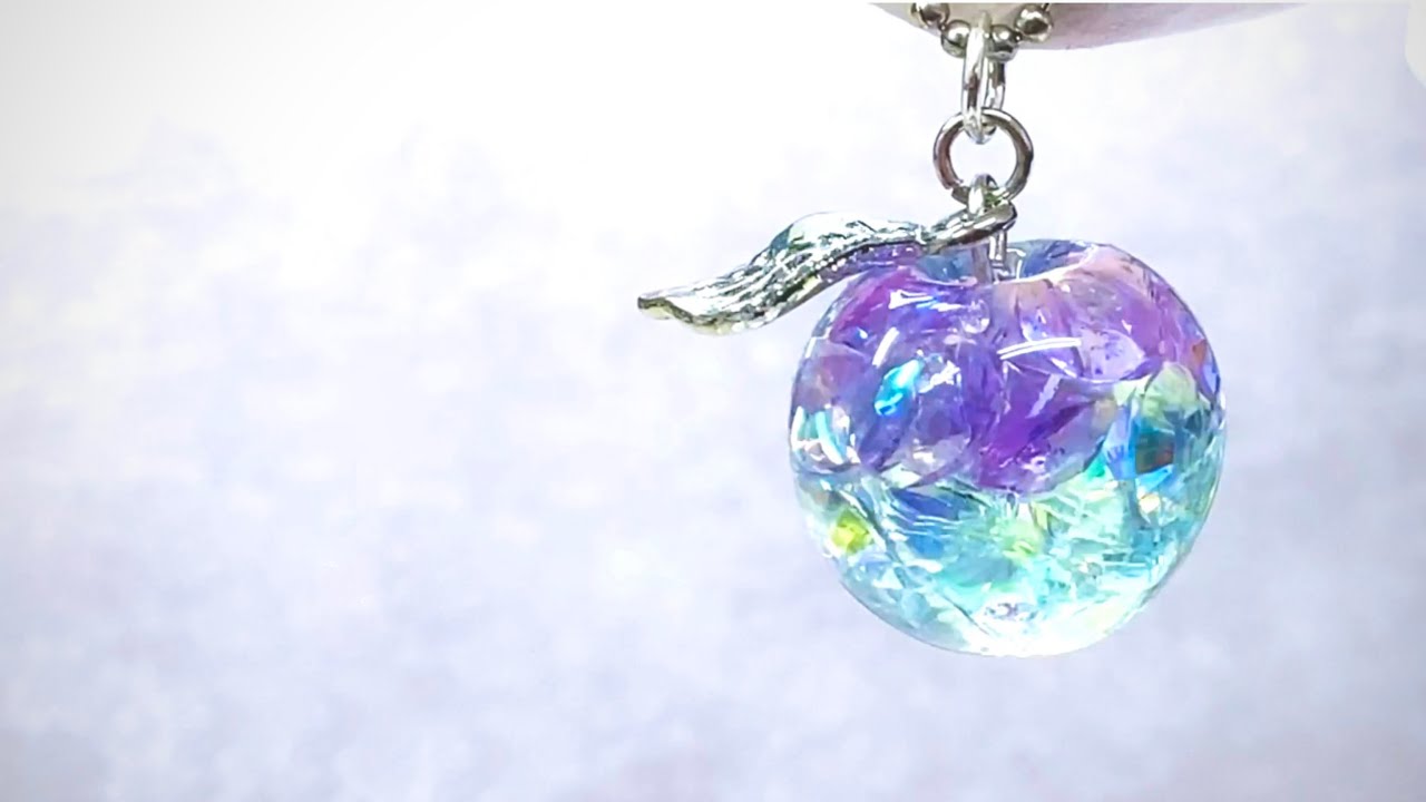 【UVレジン　100均】ガラスの林檎作ってみました💙 UV resin Glass Apple