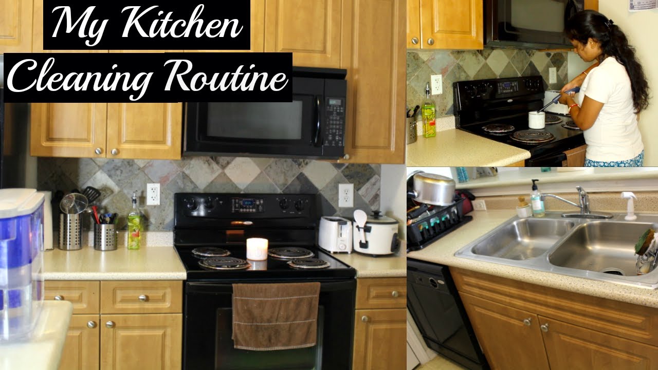 MY DAILY KITCHEN CLEANING ROUTINE | Indian/NRI Kitchen | Sweet Nika