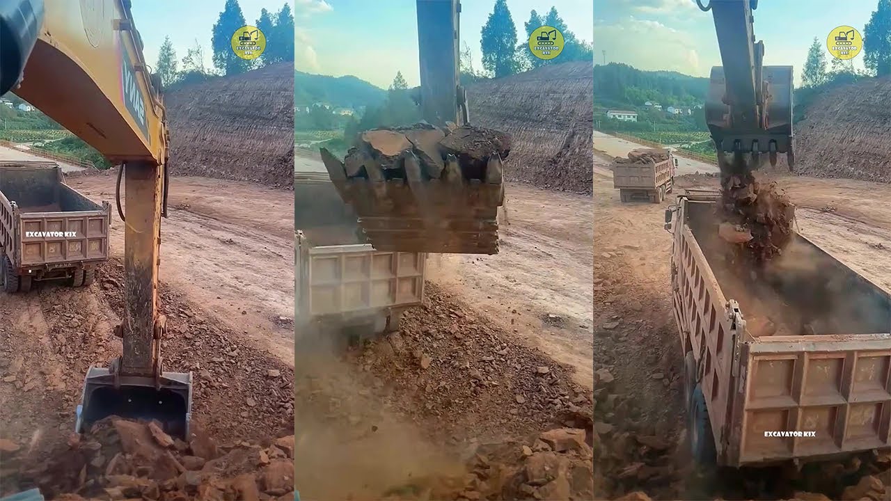 How To Excavators Load Soil Onto Trucks Professionally P1217