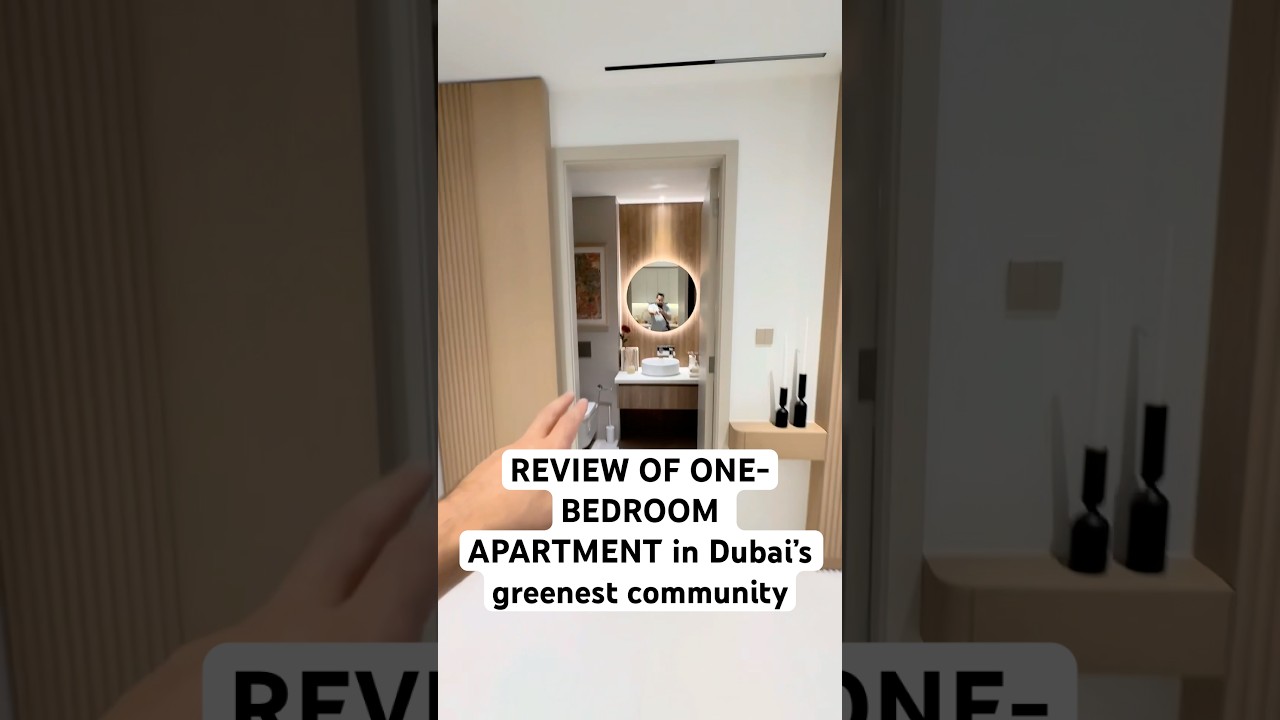 Showing a one-bedroom apartment in Dubai&rsquo;s greenest community #GhafWoods #RealEstate #DubaiProperty