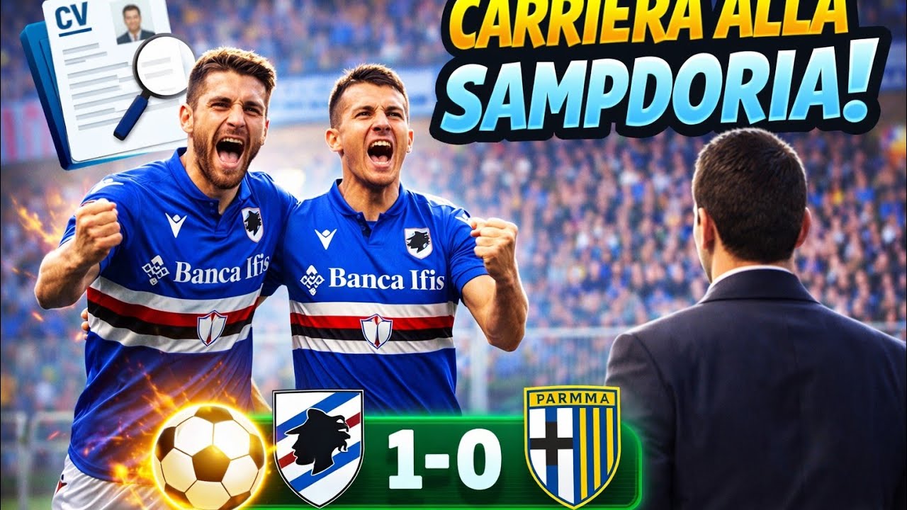 PORTO LA SAMPDORIA IN ALTO! 💙 Vittoria 1-0 contro il Parma / Carriera #2