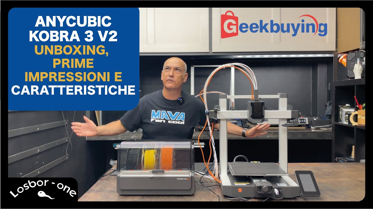 Anycubic Kobra 3 V2 – Unboxing, prime impostazioni e caratteristiche principali