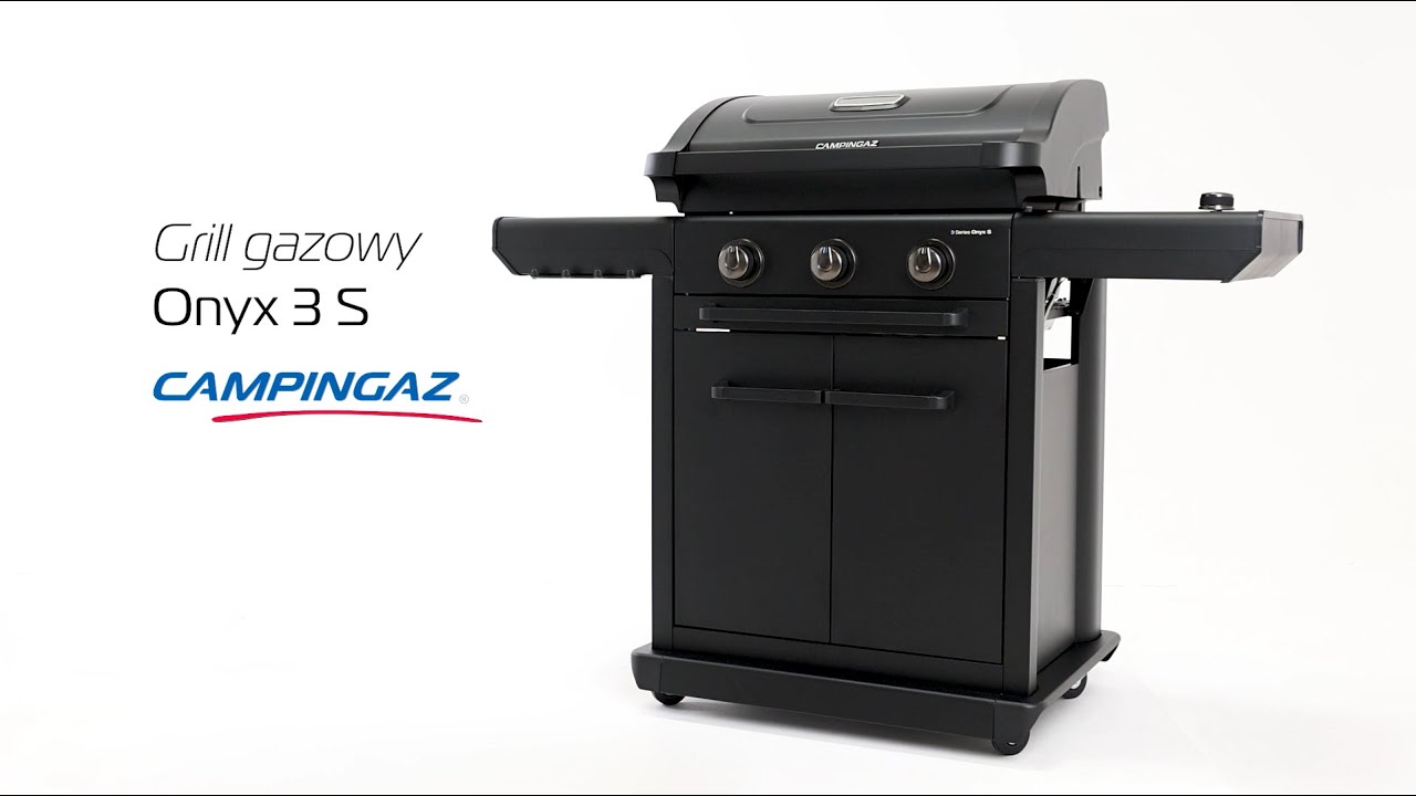 Grill gazowy Campingaz Onyx 3 S - Moc 12.5 kW, Czyszczenie InstaClean Aqua, Palniki Blue Flame