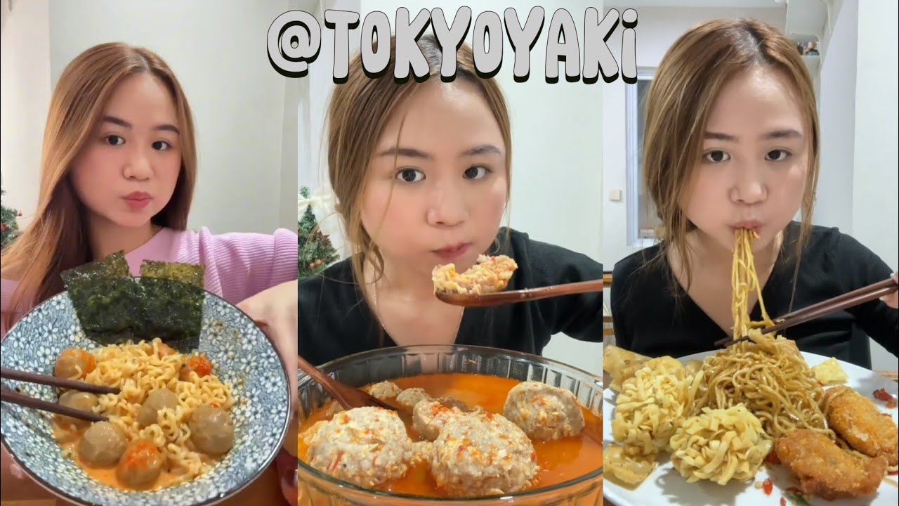 kompilasi video TikTok mukbang @Tokyo