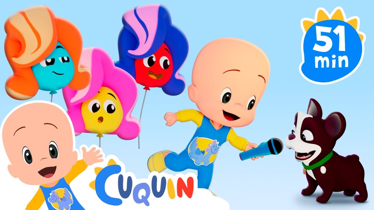 The baby balloons count to three | Learn about farm animals - Cuquin