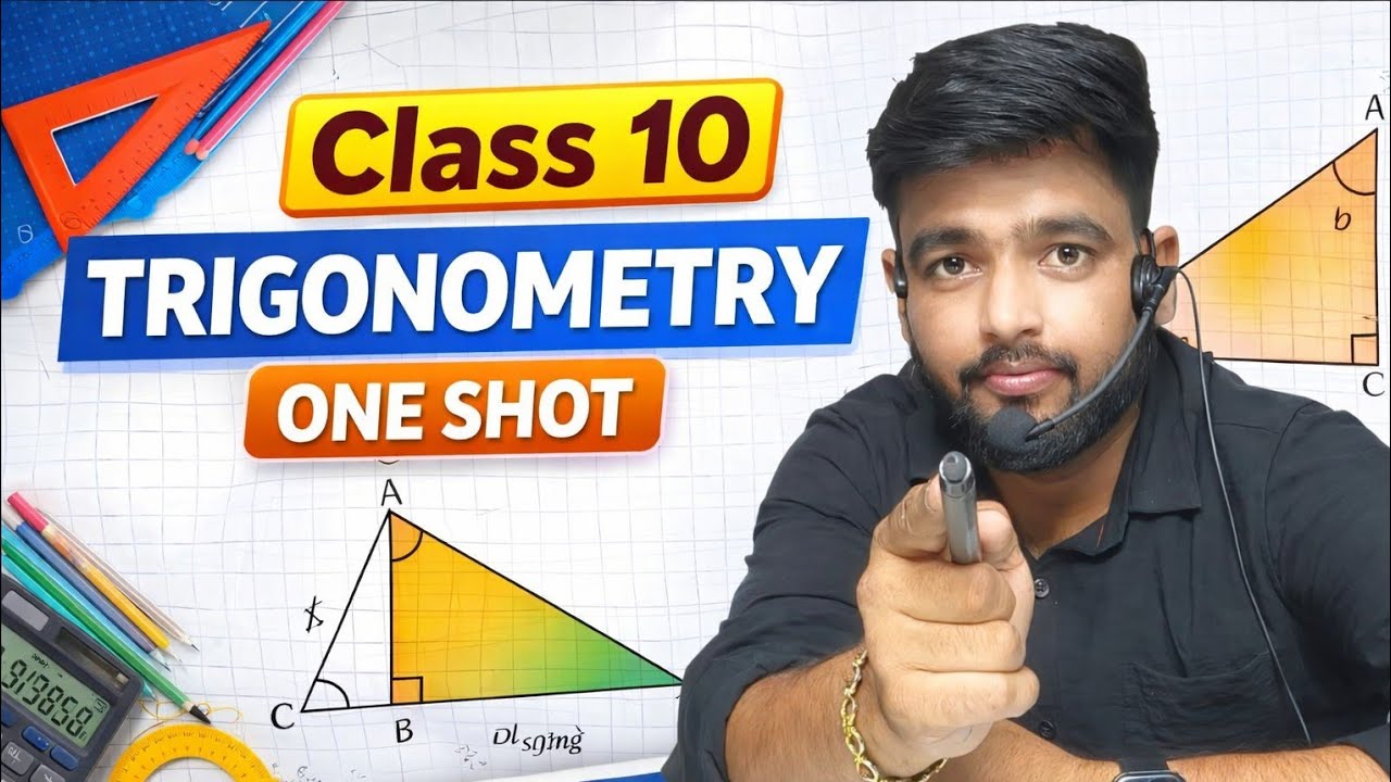 Class 10 Trigonometry One Shot | All Formulas & Questions | Board Exam 2026 🔥