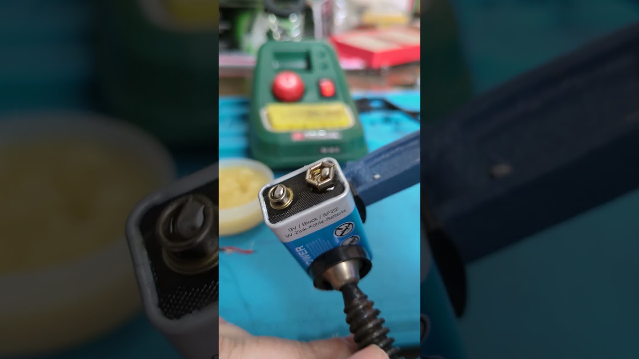 C&oacute;mo preparar una pila de 9V para conectarla f&aacute;cilmente #diy #maker #diyprojects #electronica