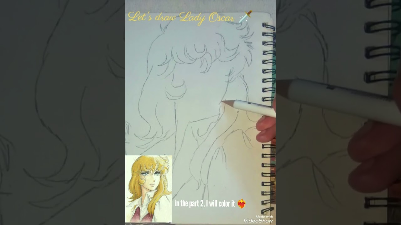 ★»I drew Lady Oscar, and in the part2 I will color her. 🗡️☺️¡‽