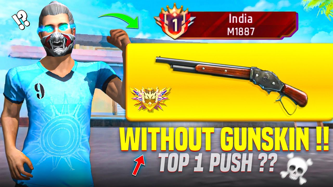 Pushing Top 1 Title in : USELESS SHOTGUN 🔫 ( M1887 ) 🤯 | Without Gunskin ☠️ Ep-04 : Garena free fire