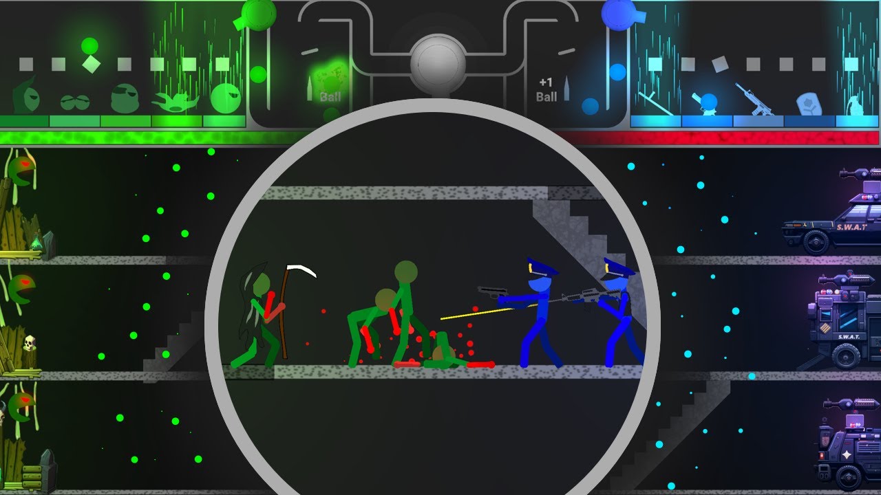 I made a Police vs Zombie fight Marble-Ragdoll battle
