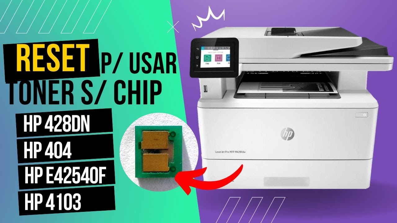 RESET CHIP PARA USAR SEM CHIP HP 428 / 404 / 4103 / E42540F CF 258 #428fdw