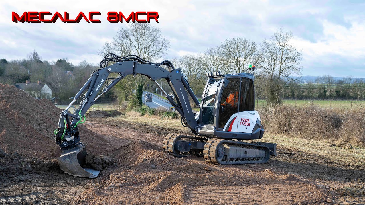 Mecalac 8MCR multi-purpose excavator at work.