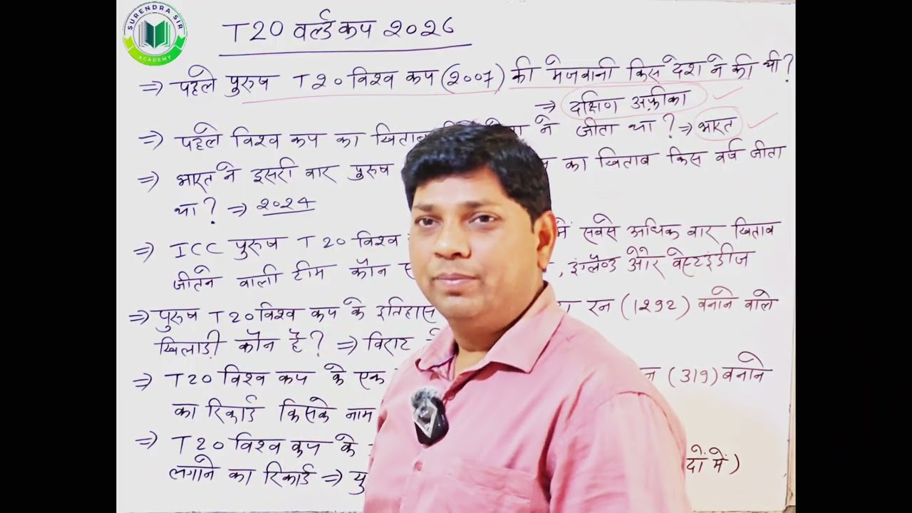 T20 World Cup 2026 for SSC /Railway/ banking /Mpsc /police/All compititive exams#T20#T20Cricket.