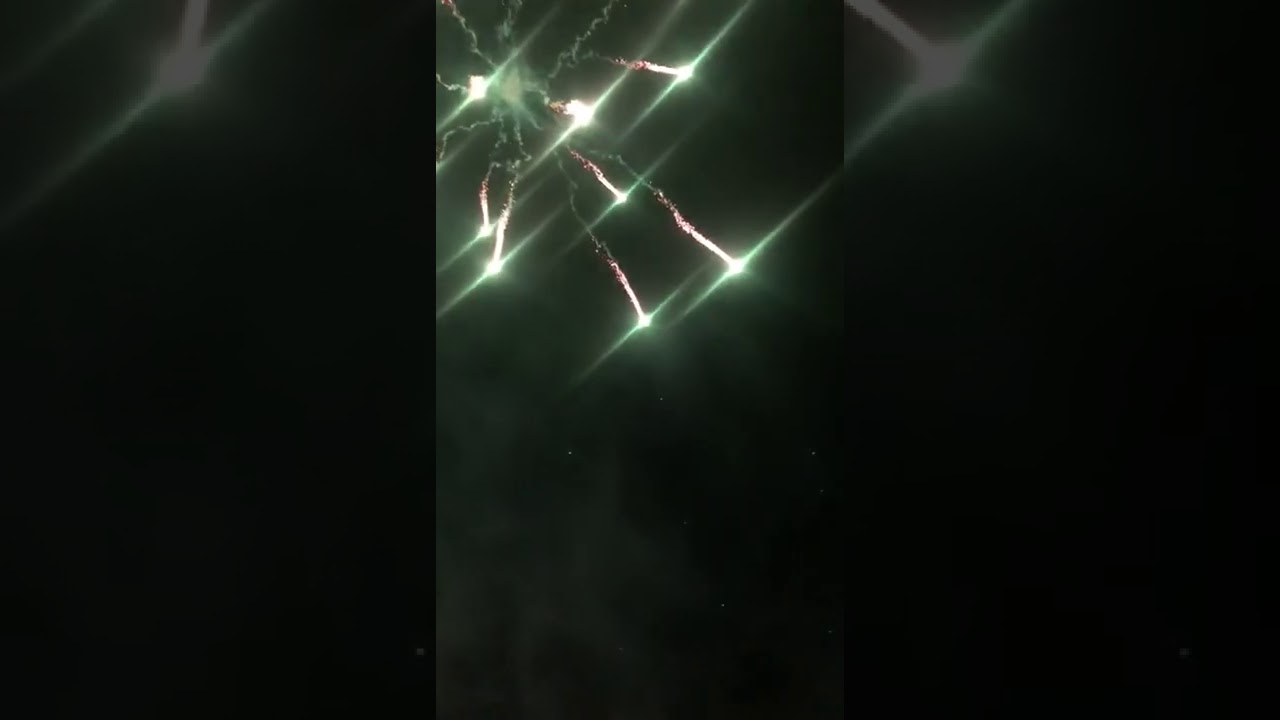 Firework display in garden 2019