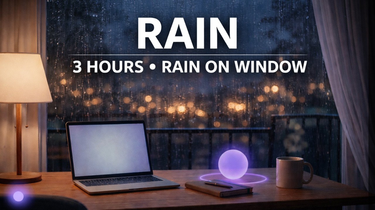 RAIN — 3 HOURS • RAIN ON WINDOW (Sleep / Study / Relax)