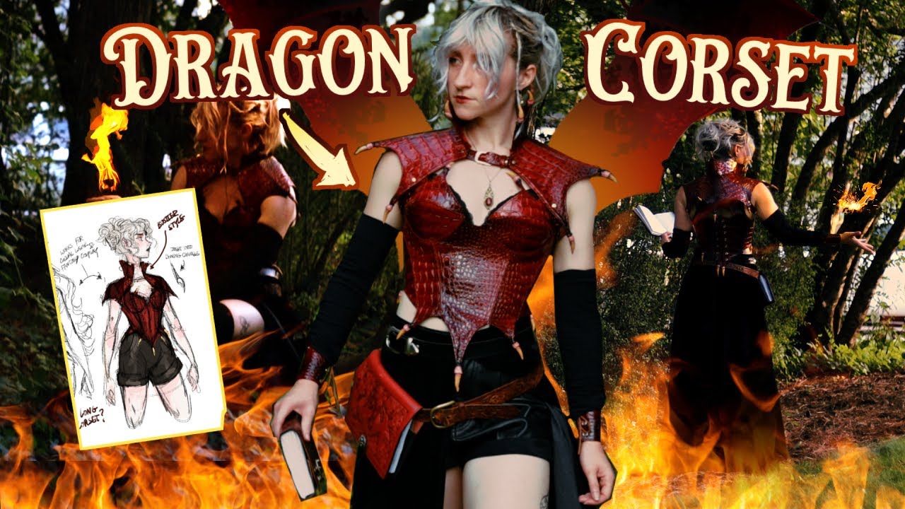 I made a DRAGON inspired corset 🐉