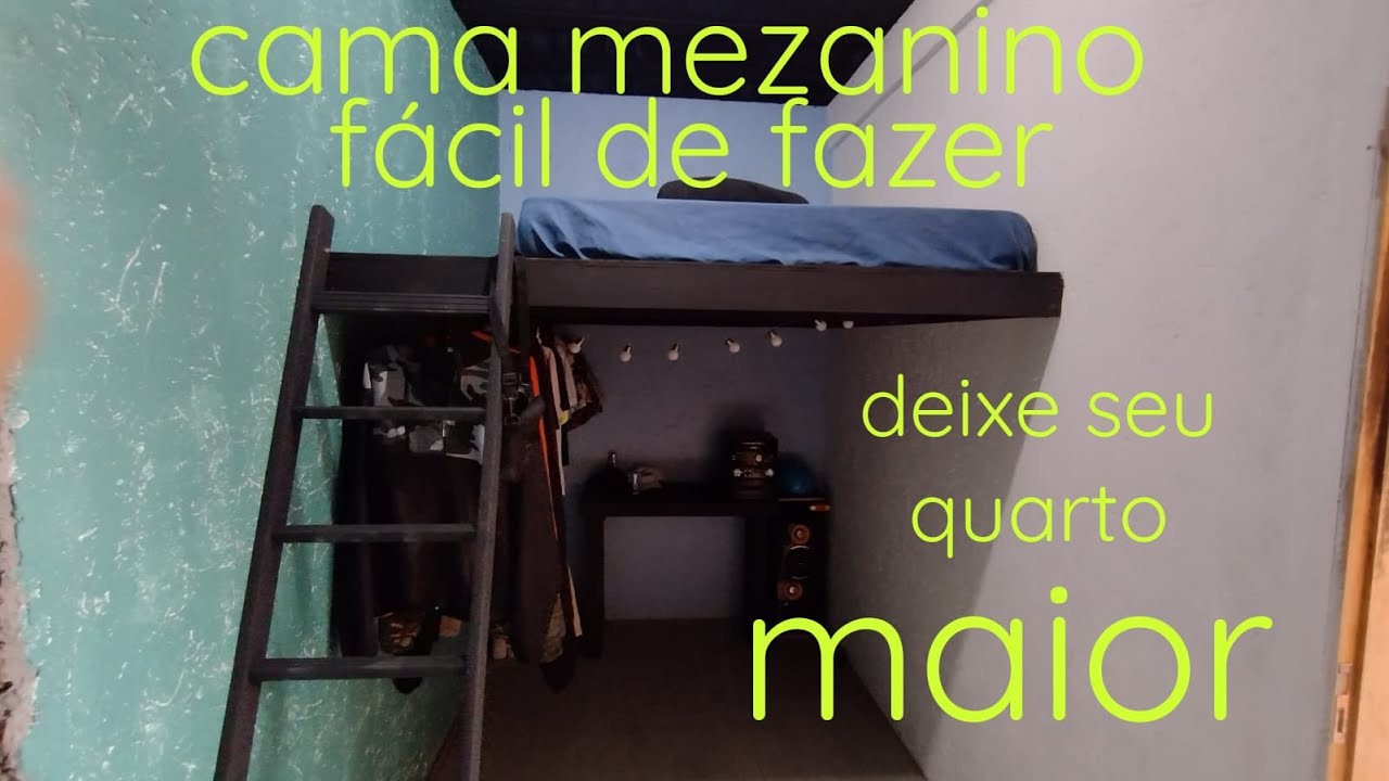 o dobro de espaço para seu quarto, cama mezanino fácil de fazer/ up na decoração do quarto.
