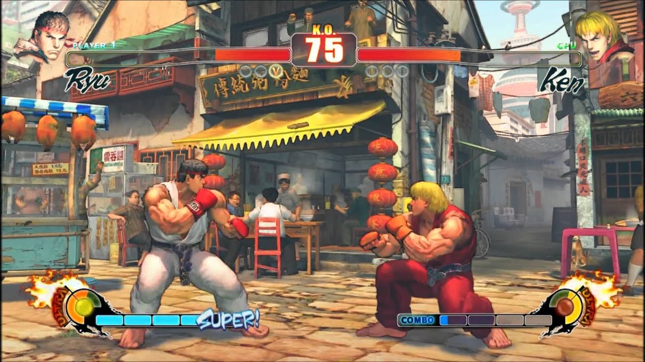 Street Fighter 4 - Ryu vs. Ken Gameplay [HD]