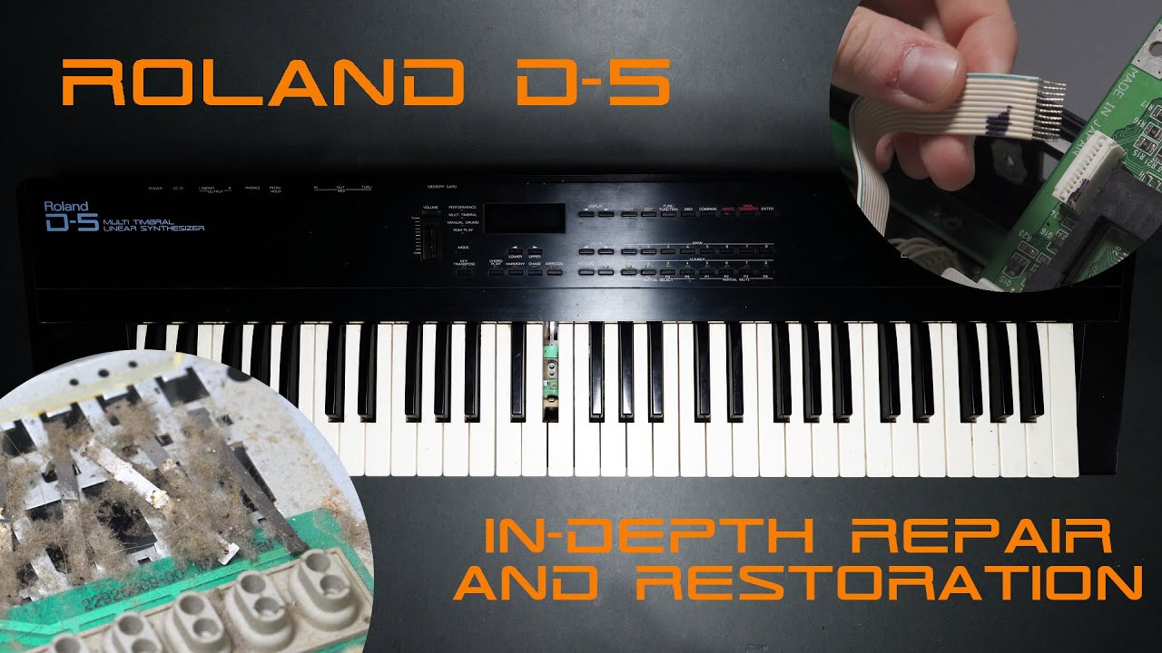 Ремонтирую грязный синтезатор 1989 года! ROLAND D5