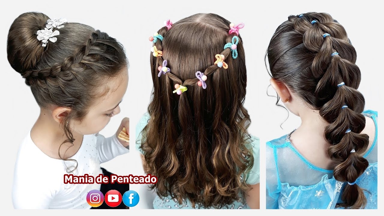 Penteados Fáceis e Elegantes para Meninas 😍| Easy and Stylish Hairstyles for Girls 🥰
