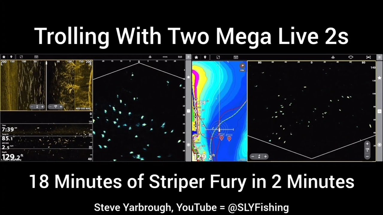Trolling with Two Mega Lives - 18 Minutes of Striper Fury in 2 Minutes