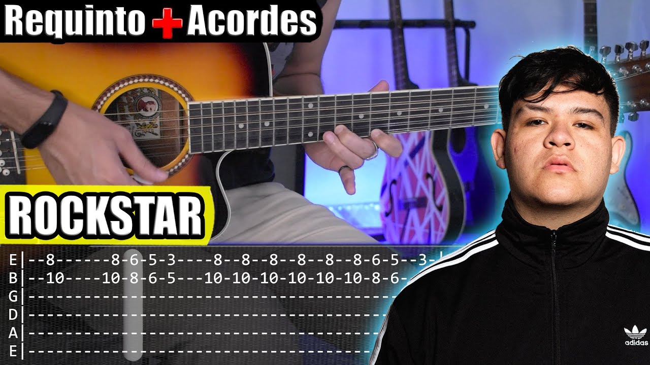 Rockstar - Junior H - Requinto + Acordes | TABS | Tutorial Guitarra