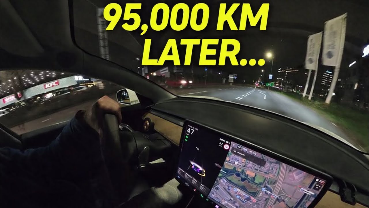 Tesla Model 3 Long Range After 95,000 km 🔋 Range Test, Battery Degradation, Autopilot and timelapse