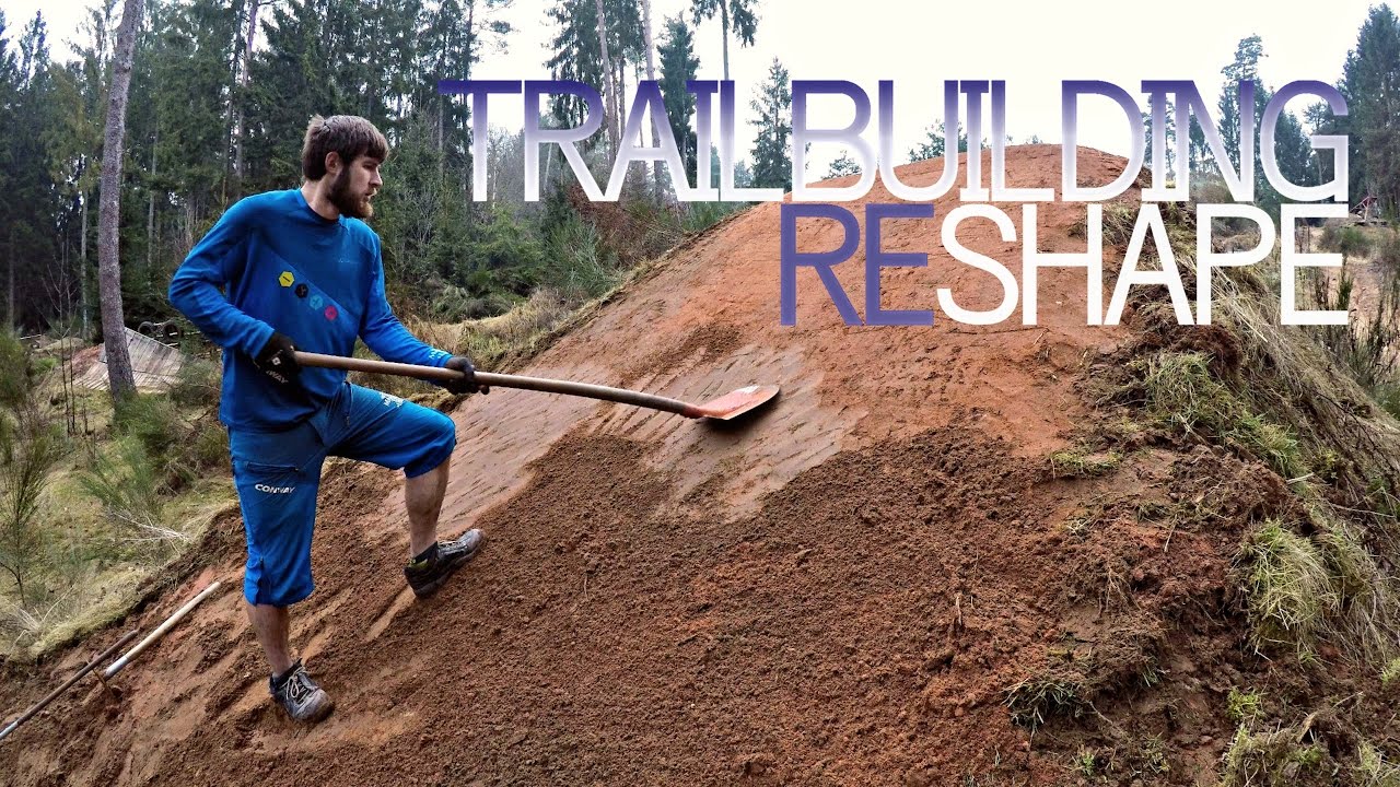 Trail building - reshaping at Bikepark Trippstadt with Felix | timelapse -subtitled-