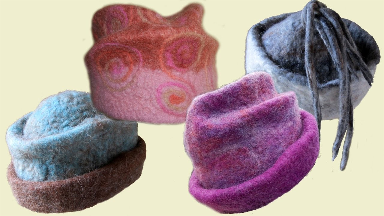Beautiful Felt Hats Needle Felted, Wet Felted, Shaped DIY Form