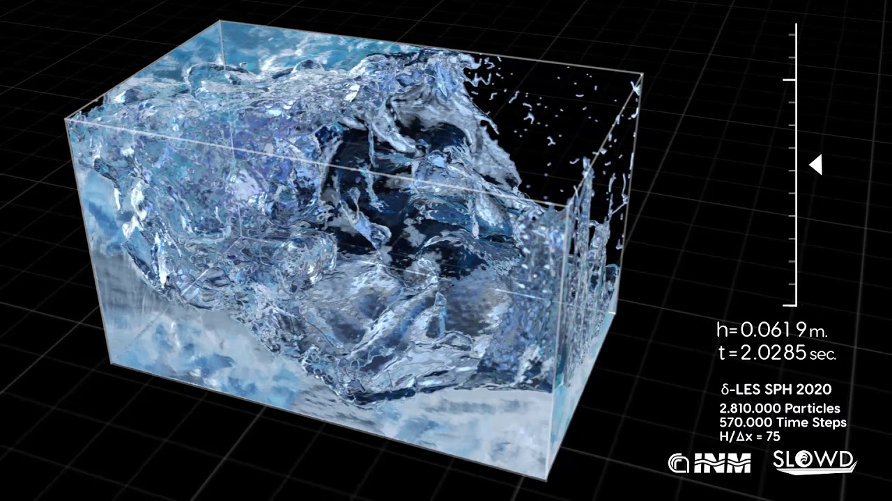 Water sloshing flow vertical motion at 10g - Visualization of the air-water interface