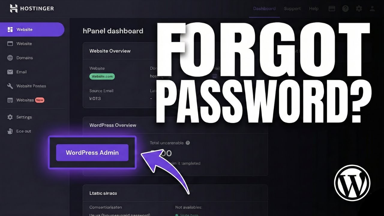 How to Access WordPress Admin Without Password Using Hostinger