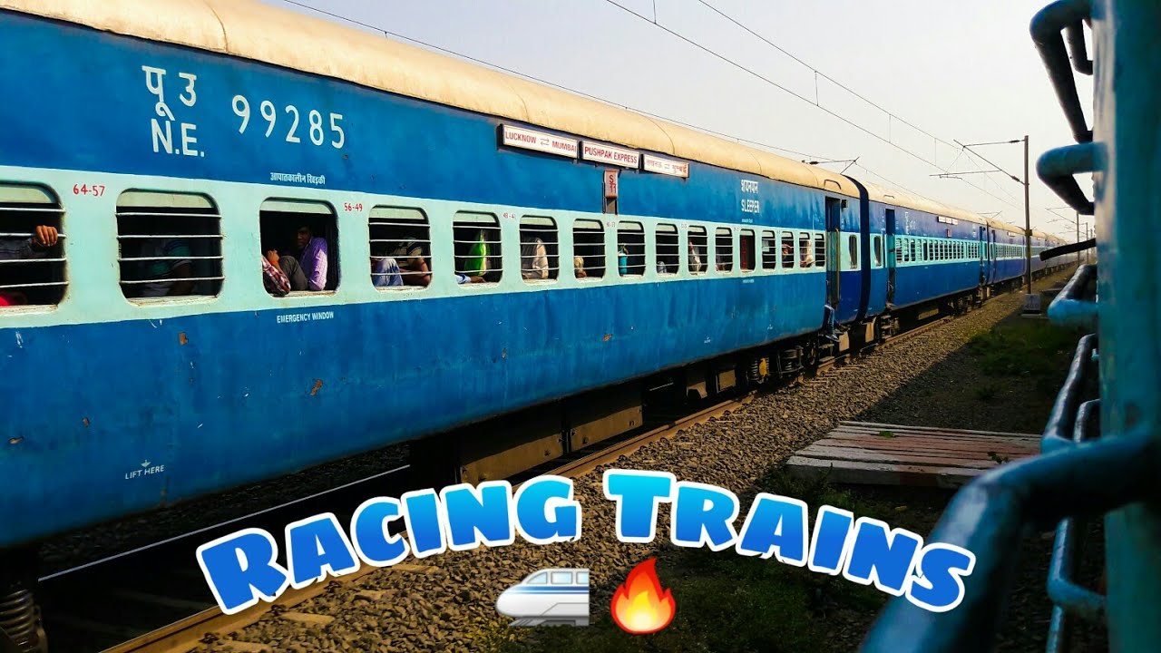 High Speed RACING TRAINS | Parallel Action🔥| Pushpak express vs Rajyarani express