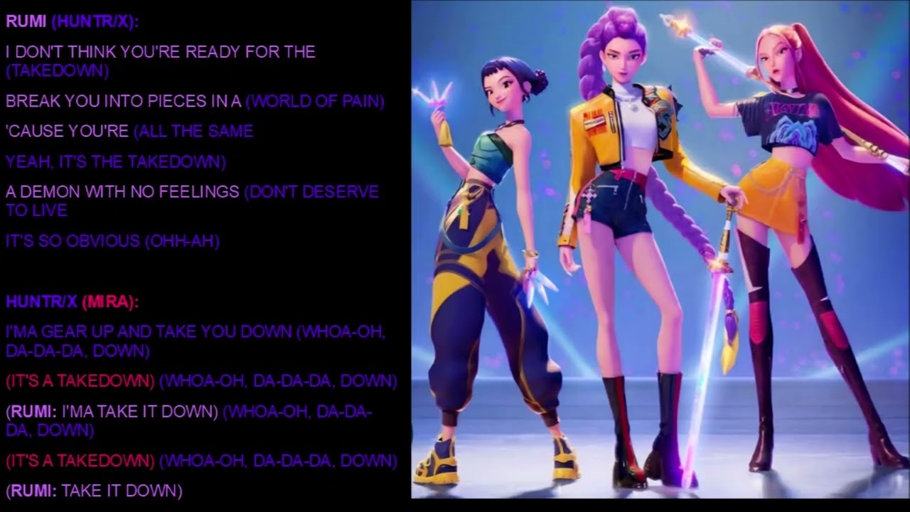 Takedown Movie Version Kpop Demon Hunters Lyrics