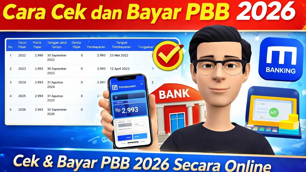 CARA CEK PBB 2026 ONLINE DAN CARA BAYAR PBB 2026 MELALUI MOBILE BANKING