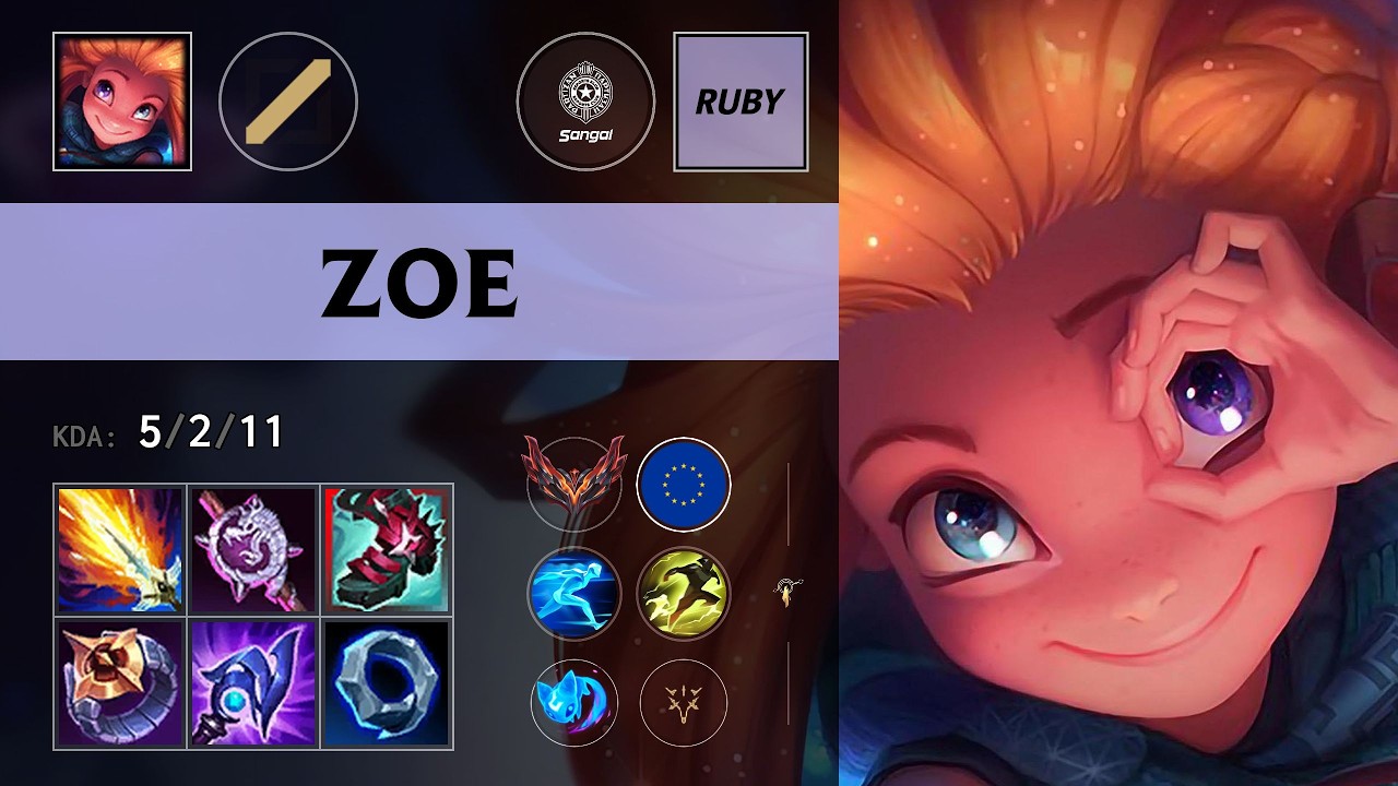 (PXS Ruby) Zoe Mid vs Yasuo - EUW Grandmaster Patch 26.12