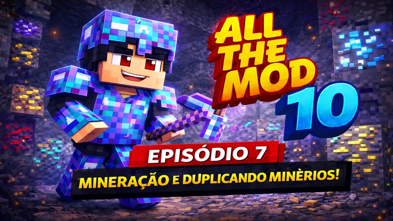 MINEREI MUITO… E AGORA ESTOU DUPLICANDO MINÉRIOS! 💎🔥 | All The Mods 10 EP.7