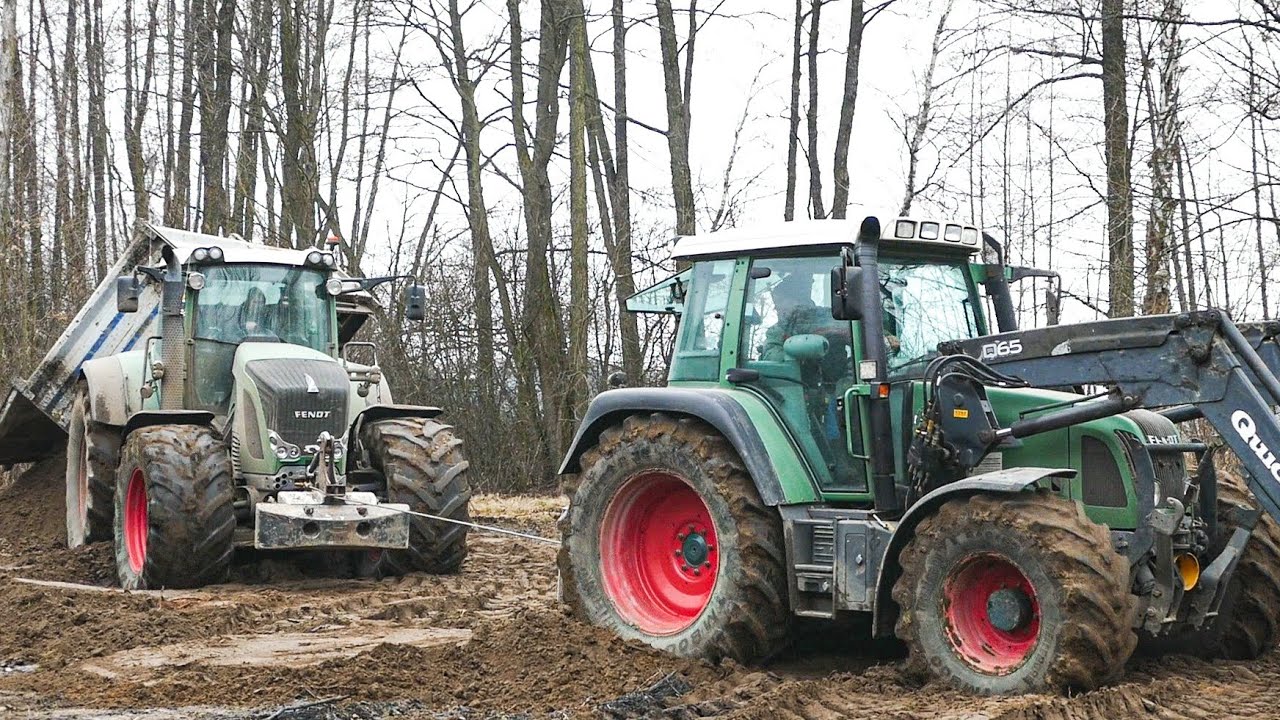 Wtopy - Mokra Wiosna 2023! Ciężki Transport Ziemi z Nowym Nabytkiem w UR Zawistowski [3xFendt] Boguc