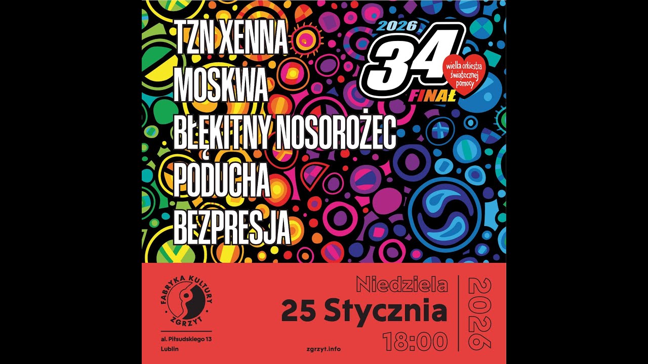 Moskwa- 34 finał WOŚP 2026, Zgrzyt, Lublin 2026-01-25 4K 2160p