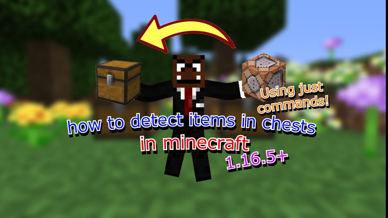 how to detect item in a chest! I minecraft chest detection tutorial 1.16.5!