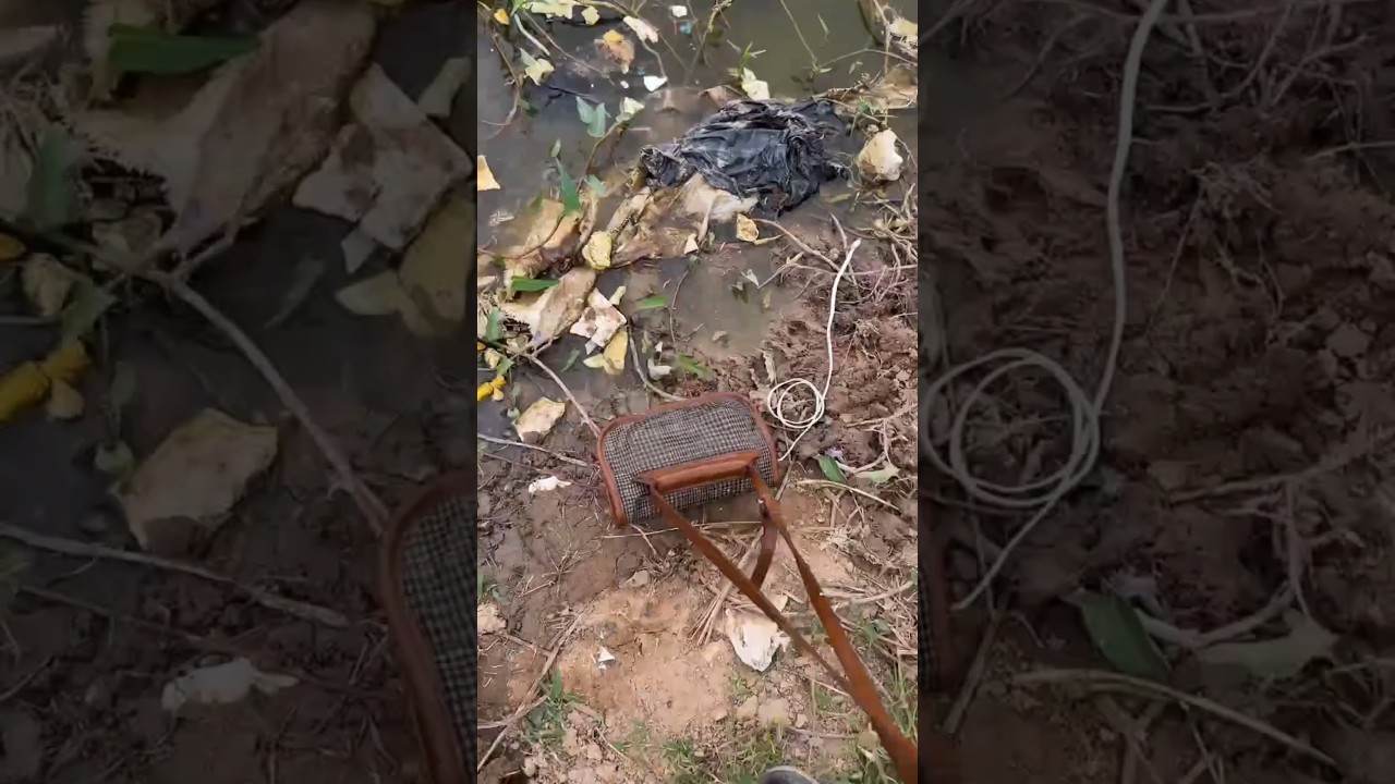 😱Look guys what this man finds in the water #new #viralvideo #ytstorts #ytstorts@top trending
