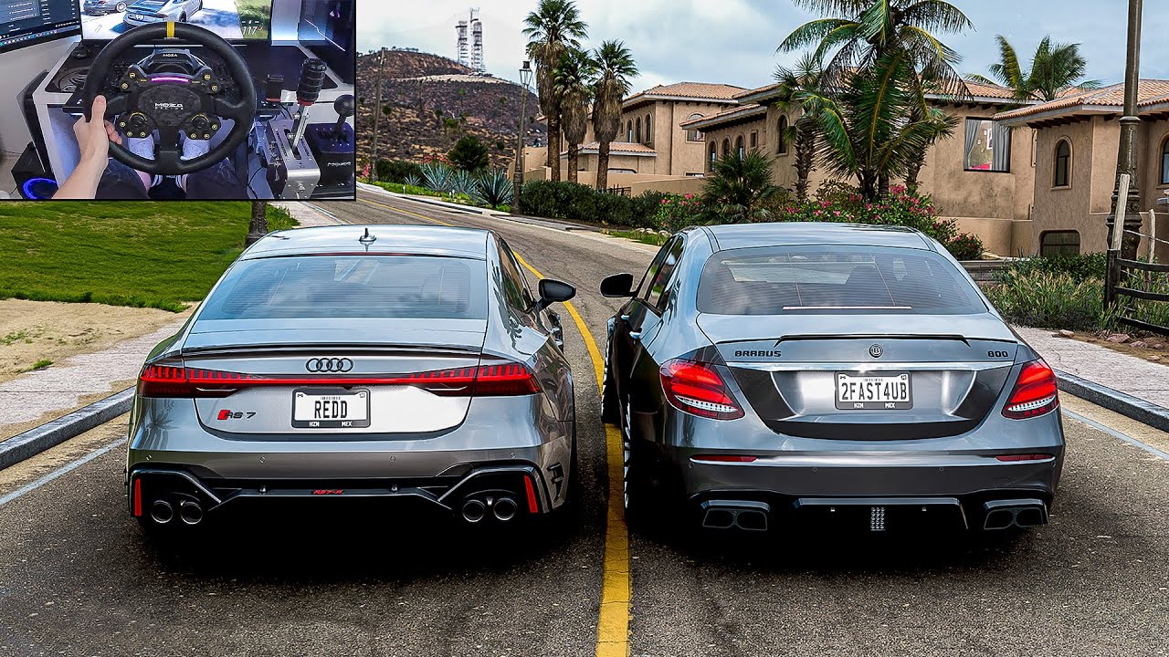 Audi RS7-R ABT Vs Mercedes E63S Brabus 800 - Forza Horizon 5 | Moza R16